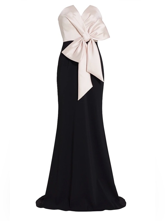 Badgley Mischka Dresses & Skirts - Badgley Mischka Blush & Black Bow Combo Dress